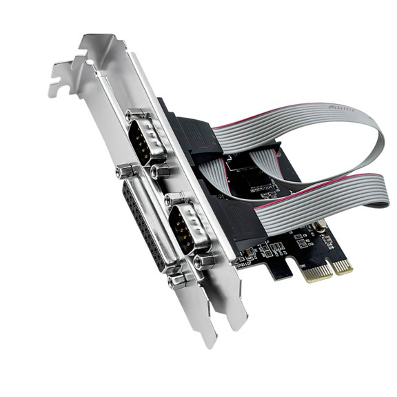 7829 PCIE Adapter Card With 2 RS232 Communication Printer Parallel Port for Desktop