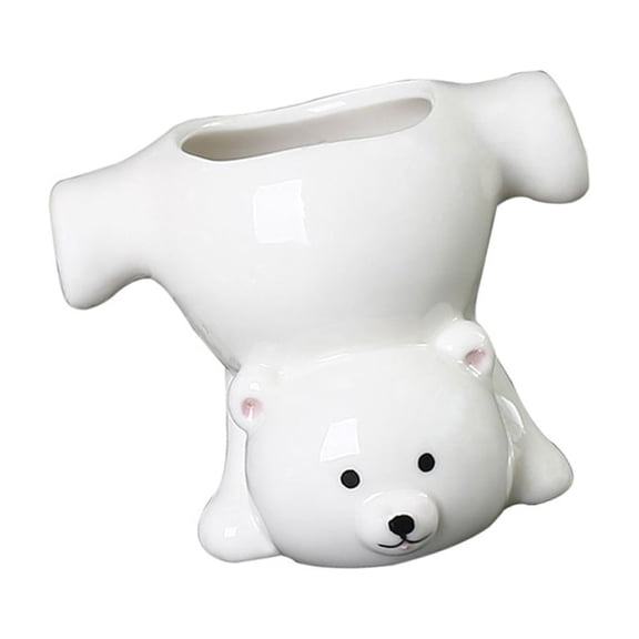 7829 Playfulness InvertedAn1ma1Planter Curious Flipped Bear Shape Planter For Indoor Greeneries Display