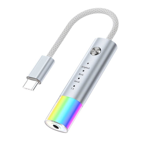 7829 Plugs Play USB C Headphone Adapter With Microphone Function For Enhances Sound Experience