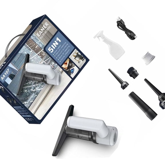 7829 Portable Electric Vacuum Cleaner Quiet Motor Window Cleaning Device Cleaning Tool Plastic Texture for Window Glass