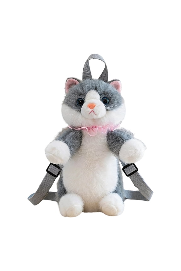 7829 Realistic Cats Plush Backpack For Home Decors Or Play Companion 3 Size