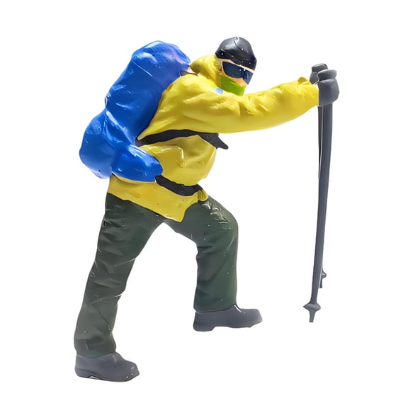 7829 Realistic Hiking People Figure Model 1:64 Scale Hand Painted Collectible Figure