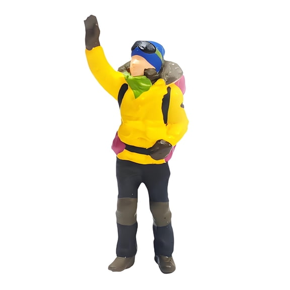 7829 Realistic Hiking People Figure Model 1:64 Scale Hand Painted Collectible Figure
