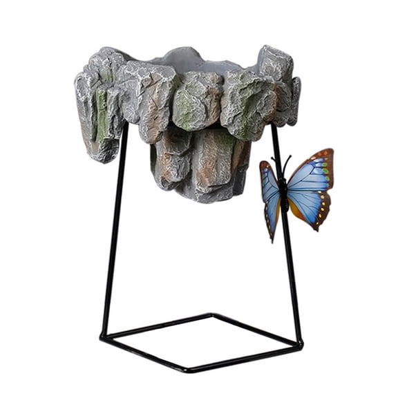 7829 Rectangular Plant Container Iron Flower Vase Iron Flowerpot Birthday Gifts