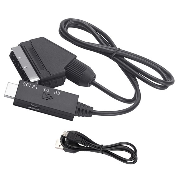 7829 SCART to HDTV Video Converter Supporting 480i 576i Input to 1080p Output for Improved Retro Equipment Connectivity