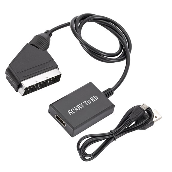 7829 SCART to HDTV Video Converter Supporting 480i 576i Input to 1080p Output for Improved Retro Equipment Connectivity