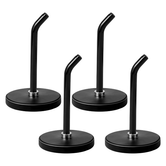 7829 Set Of 4 Rubber Coated Wall Hooks With Long Nose Design For Organization