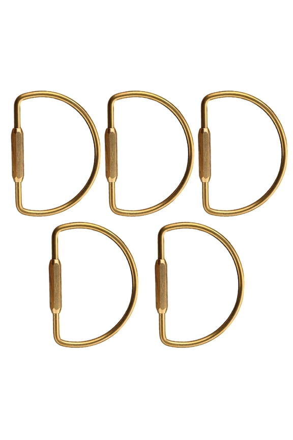 7829 Set of 5 Fashion Copper Keychain Charm Keyring Hook Keychain Accessories Perfect for Outdoor Projects and Collector