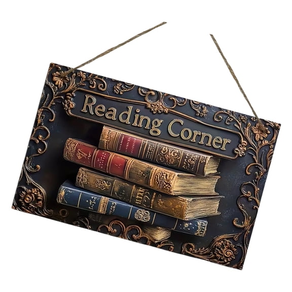 7829 Simple Mount Reading Corner Sign Wood Retros For Decoration Enhancement