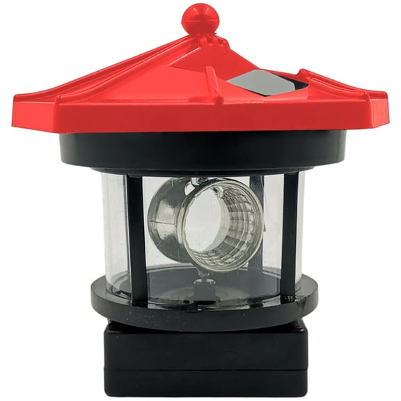 7829 Solar Powered Rotating Lighthouse Lawn Light For Garden Decoration Waterproof Plastic Outdoor Lighting Paths Lights