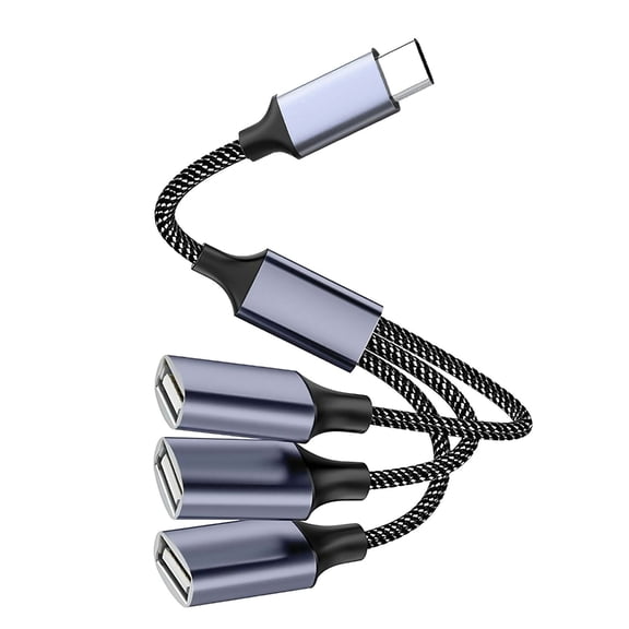 7829 Space Saving USB 2.0 Splitter Cable 30cm Length Suitable With Various Devices