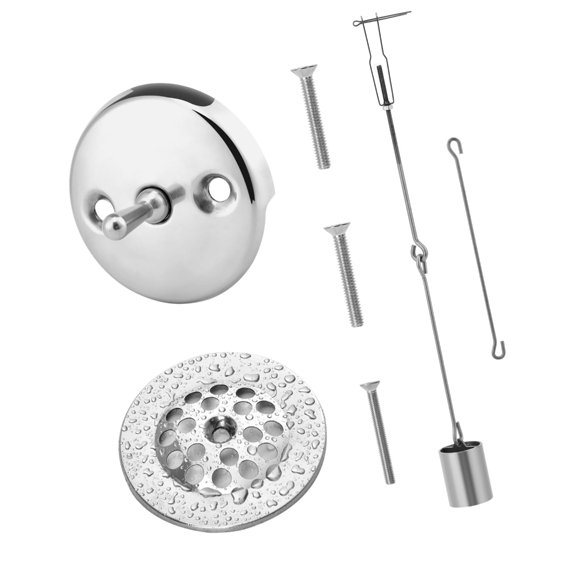 7829 Stainless Steel Bath Tub Drain Assembly Universal Trip Lever Bath Tub Drain Kit For Long Terms Performances Enduring