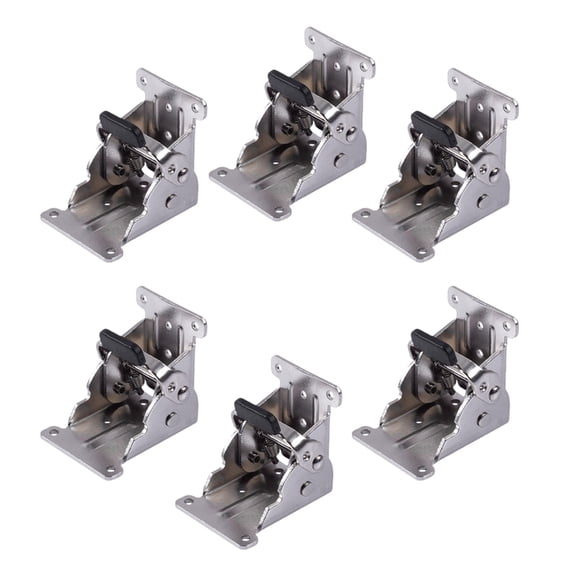 7829 Strong Foldable Table Hinge with Safety Lock Mechanism Rusts Proof Designs Hinges for Indoor Outdoor Furniture Assembly