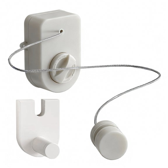 7829 Sturdy 13.8Ft Steel Wire Clothesline With Locking Mechanism For Home Laundry Use