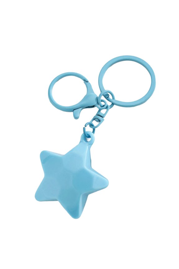 7829 Sturdy Star Keychain With Candy Tones Shatterproof Acrylic Perfect For Keyrings