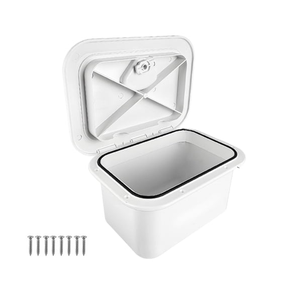 7829 Tackle Box Organizers Fishing Tackle Organizers Container White Marine Deck Storage Box Lockable Embedded Tool Box
