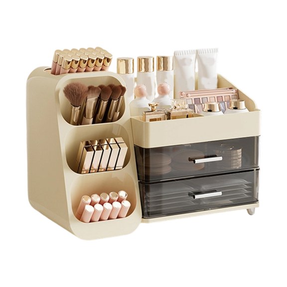 7829 Transparent Makeup Storage Box Multiple Sections for Efficient Cosmetics Organization Compact Design Saves Space