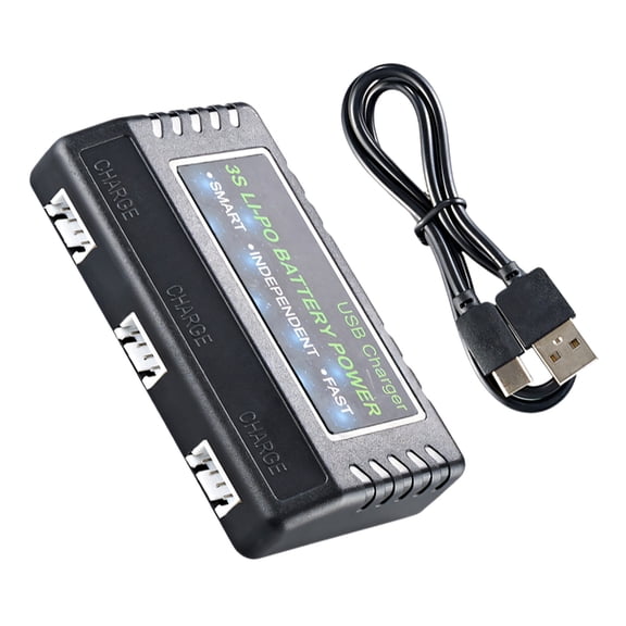 7829 Triple Output 11.1V Charger For Remote Control Drones Car Supports 3 Slots