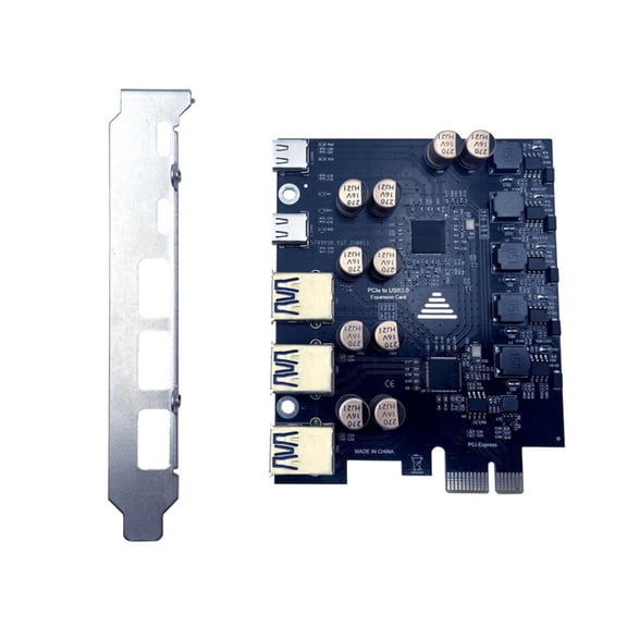 7829 Type C USB 3.2 Gen1 5Gbps PCIE Card Hub PCIE X1 To 2 Port TYPE C 3 Port USB Expansion Card Usb Controller Card