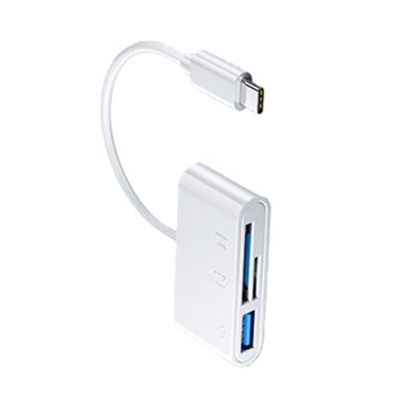 7829 USB C Card Reader 3 in 1 Card Reader for Simultaneously Read Accessories