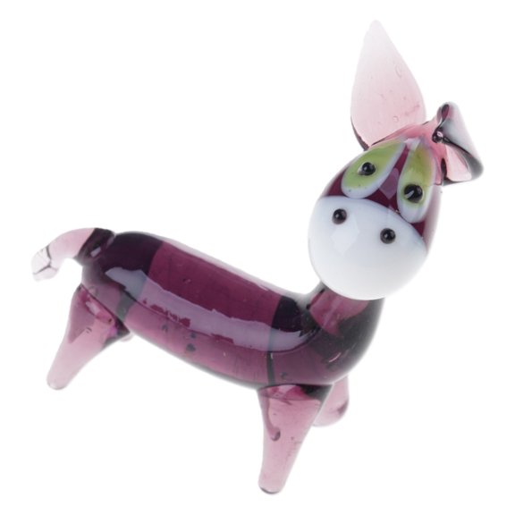 7829 Unique Handcrafted Donkey Glass Miniature Figurine Home Office Desk Decors Gift