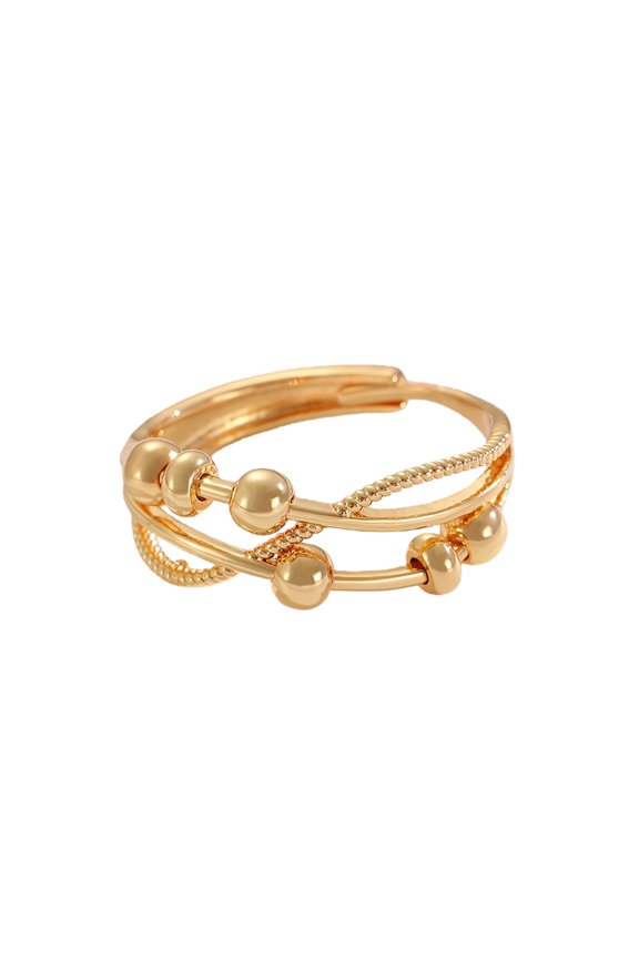 7829 Unique Multi Layer Open Ring Crossing Design Rotating Ring for Women Anxiety Relief Spinner Fashion Daily Jewelry