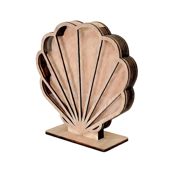 7829 Wood Seashells Display Case with Acrylic Window,Seashells Display Box Decorative Shadows Box for Starfishs Collections
