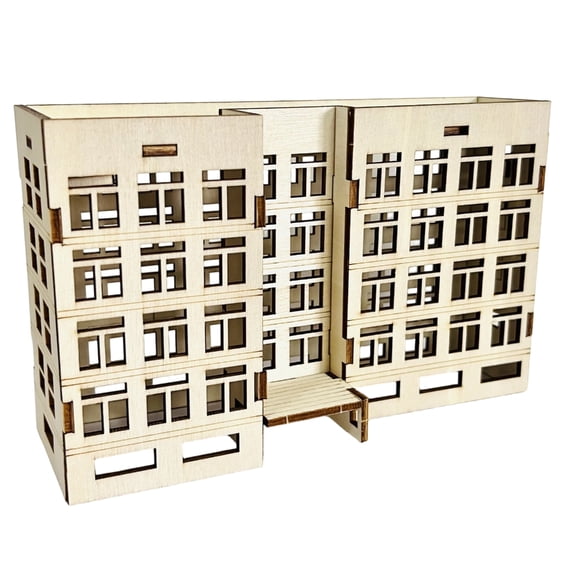 7829 Wooden Apartment Outland Model Modern House Sand Table Scene Building Model Garden Microlandscape Ornament