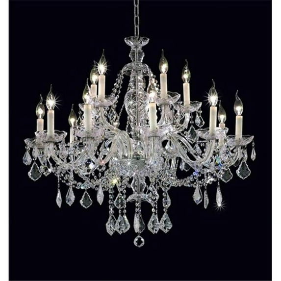 7831G35C-RC 35 Dia. x 31 H in. Alexandria Collection Large Hanging Fixture - Chrome Finish, Royal Cut