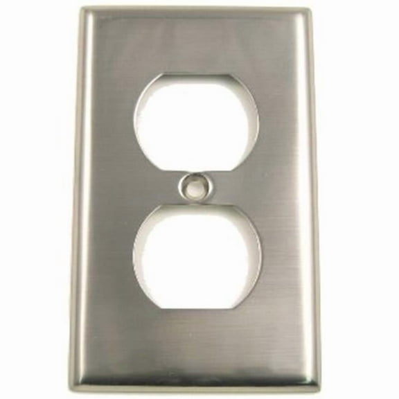 783SN Single Outlet Switch Plate Satin Nickel Finish