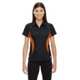 thumbnail image 1 of 78657 North End Ladies Serac Performance Zippered Polo Black/Mandarin 2XL, 1 of 3