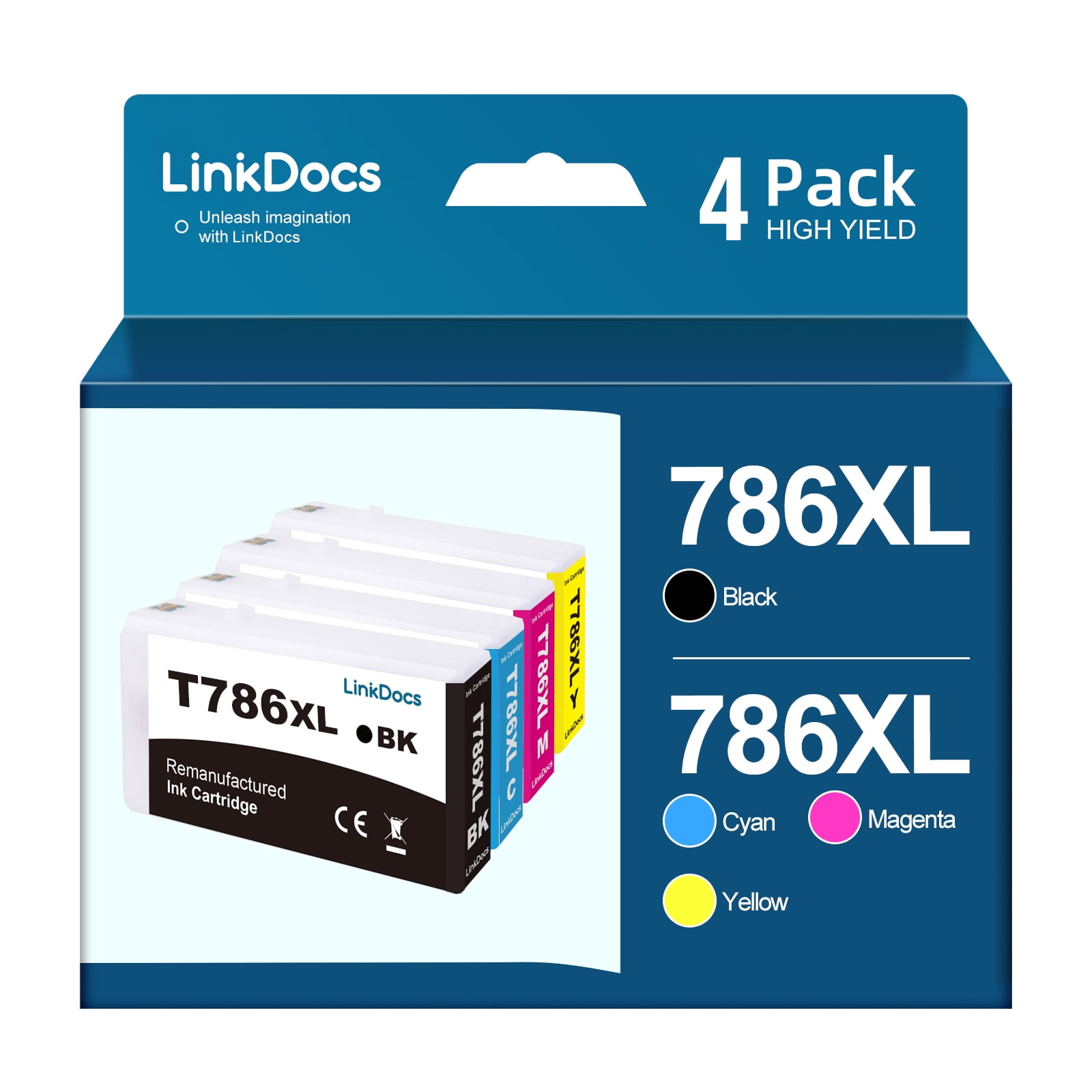 786XL Ink Cartridge with Latest Chips Replacement for Epson 786 T786XL