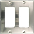 thumbnail image 1 of 787SN Double Rocker Switch Plate Satin Nickel Finish, 1 of 2