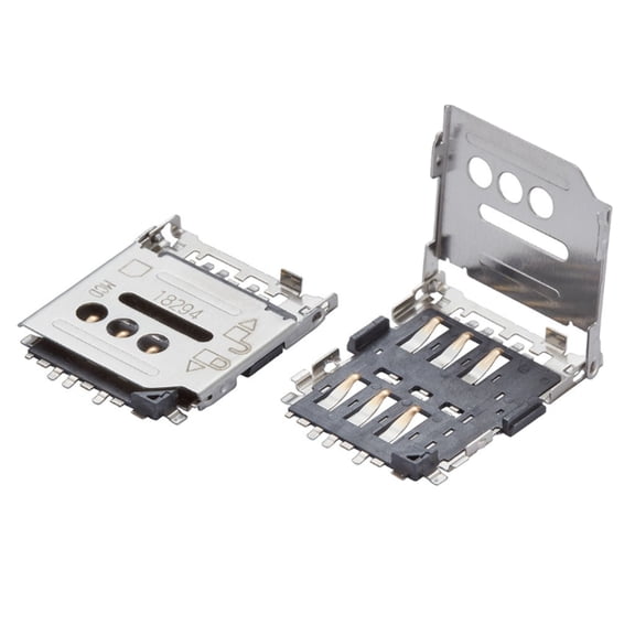 788000001 Card Socket 1.50mm Height Hinged-style micro-SIM without Detect Switch, Surface Mount, 6 Circuits, Low-Halogen, Lead-Free