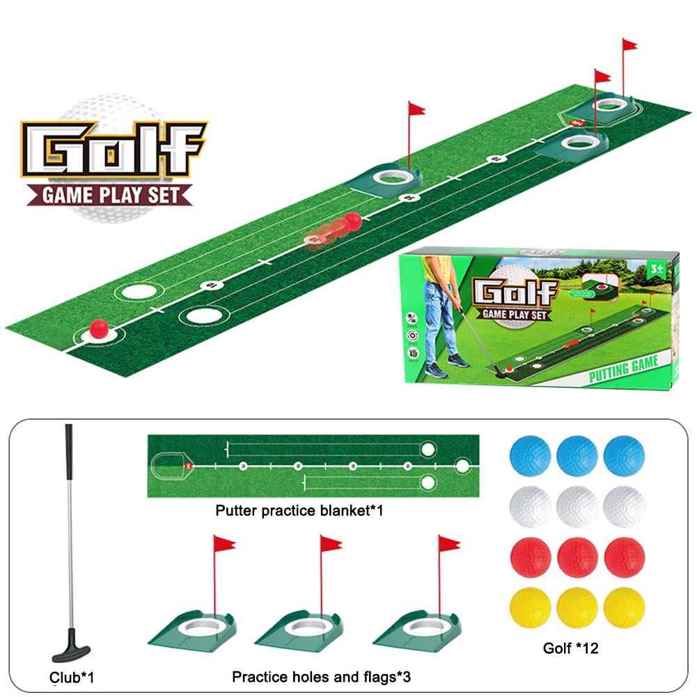 7888-46 Golf Course Set 38*200Cm 0.69Kg (A) $ Children'S Golf Putting Practice Mat Golf Course Indoor And Outdoor Parent-Child Interactive Sports Toys