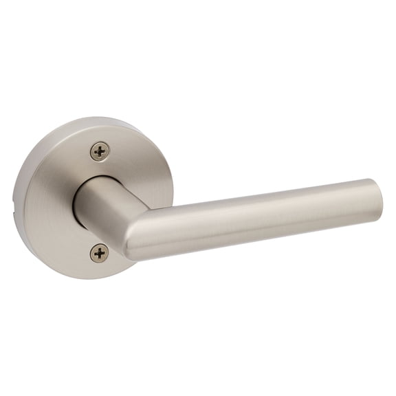 Kwikset Milan Round Half-Dummy Lever Doorknob Satin Nickel