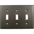 thumbnail image 1 of 789ORB Triple Toggle Switch Plate Oil Rubbed Bronze Finish, 1 of 2