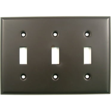 789ORB Triple Toggle Switch Plate Oil Rubbed Bronze Finish