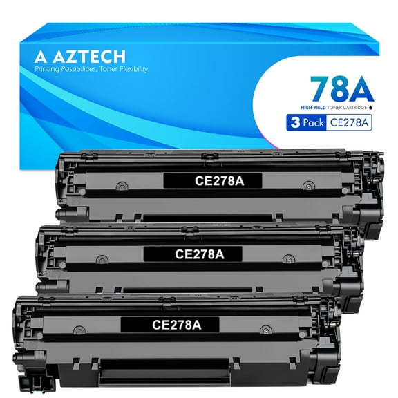 78A | CE278A CE278D Toner Cartridge Compatible for HP 78A CE278A 278A HP Laserjet Pro laserjet M1536dnf MFP P1606dn 1536dnf P1606 P1566 P1560 M1536 Printer Ink (Black, 3-Pack)