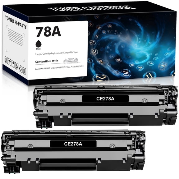 78A Toner Cartridges Black 2-Pack 78A CE278A CF278AD P1606dn M1536dnf MFP 1536dnf Printer Ink