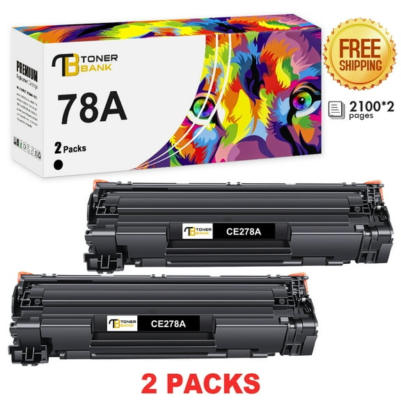 78A CE278A Toner Cartridge Black Compatible for HP 78A CE278A 278A HP Laserjet Pro laserjet M1536dnf MFP P1606dn 1536dnf P1606 P1566 P1560 M1536 Printer Ink (Black, 2-Pack)