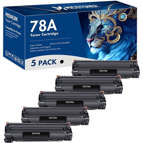78A Toner Cartridges Compatible for HP 78A CE278A M1536DNF HP LaserJet P1606 P1606DN MFP M1536DNF M1536 P1560 P1566 Printer Ink | CE278D Black 5-Pack