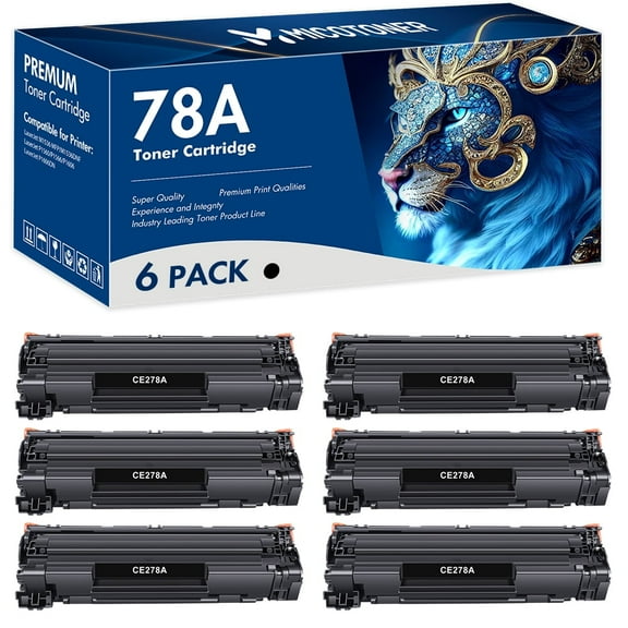 78A Toner Cartridges Compatible for HP 78A CE278A P1606DN HP LaserJet P1606 P1606DN MFP M1536DNF M1536 P1560 P1566 Printer Ink | CE278D Black 6-Pack