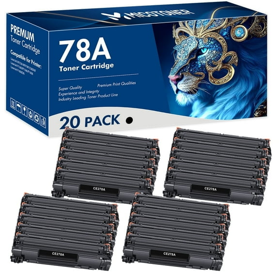 78A Toner Cartridges Compatible for HP 78A CE278A P1606dn HP LaserJet P1606 P1606DN MFP M1536DNF M1536 P1560 P1566 Printer Ink | CE278D Black 20-Pack