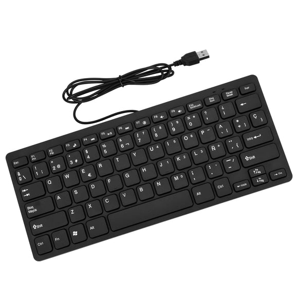 78Keys Spanish Silents Keyboards USB Cord Office Keyboards for Windows8 Computer