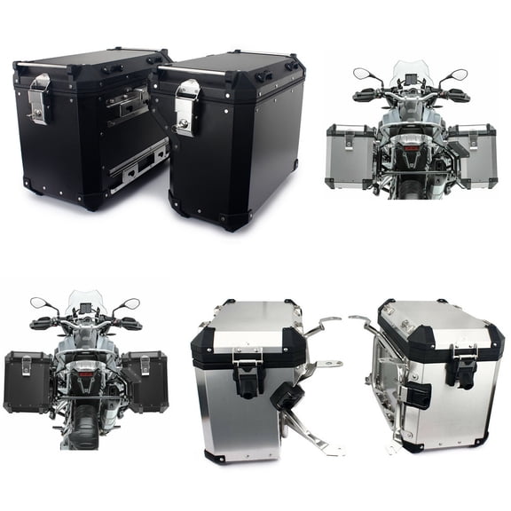 78L(Left 36L+Right 42L) Aluminum Panniers Luggage Cases Side Boxes For BMW F 750 850 GS F750GS F850GS 2013-2018