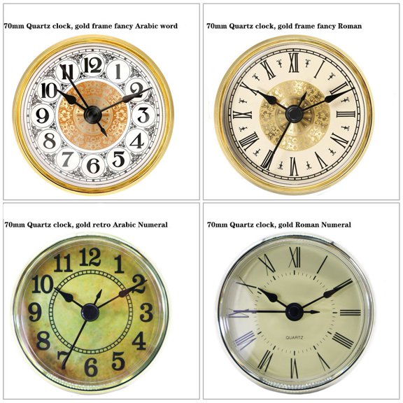 78MM Clock Quartz Movement Round Clocks Face Insert Classic Clock Craft Roman Numerals Watch Handmade DIY Replacement Part A Smile Home