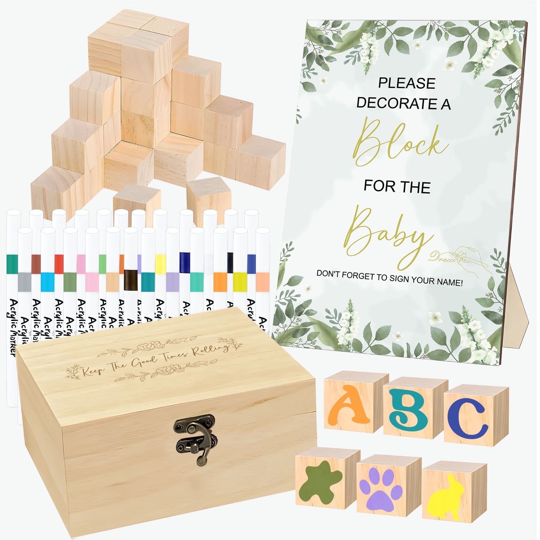 78 PCS Fun Baby Shower Games Sign Kit, Unique Baby Shower Ideas, Funniest Baby Shower Games Ever ，A Game Where You Can Draw to Your Heart's Content, Suitable for Baby Shower Games Boy and Girls