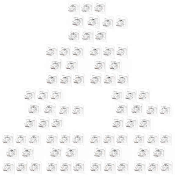 78PCS Curtain Rods No Drill Curtain Rod Brackets Hooks Nail Free Adjustable Stick on Curtain Rod Transparent Hook