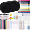 thumbnail image 1 of 78PCS Cute Pencil Case with Supplies, Pastel Highlighters Gel Pens Mechanical Pencils Set, Stationary Set with Pencil Pouch, Black, 1 of 6